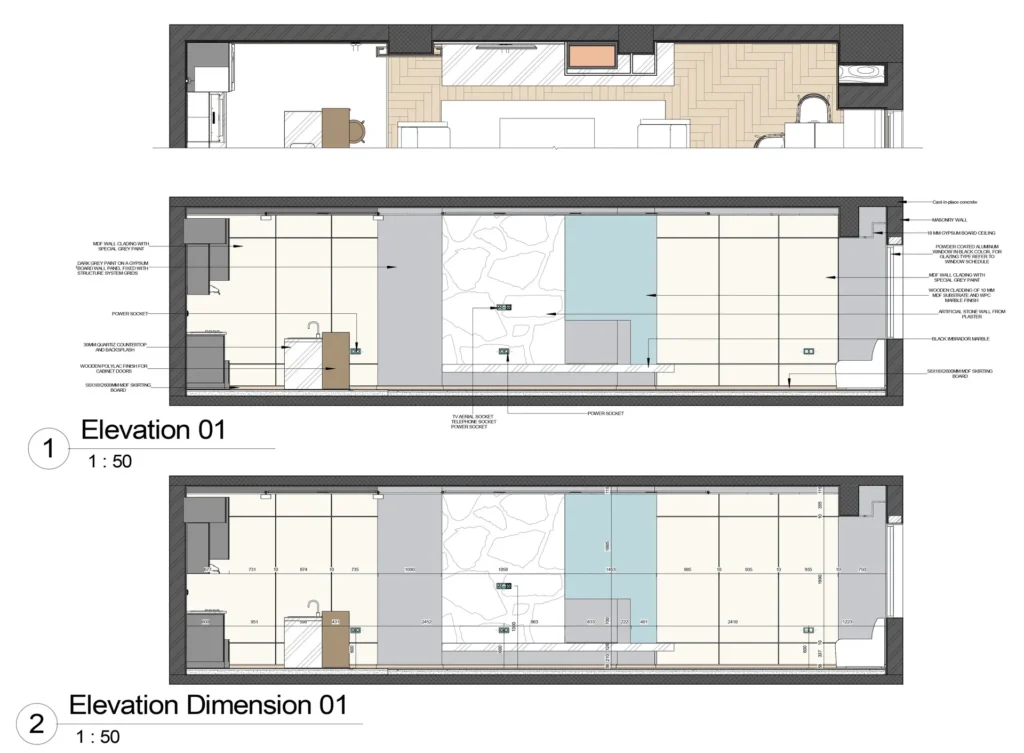 Interior layout drawings