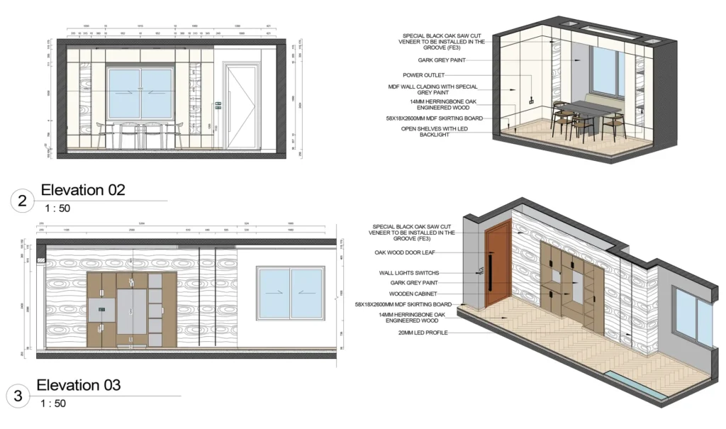 Interior layout drawings