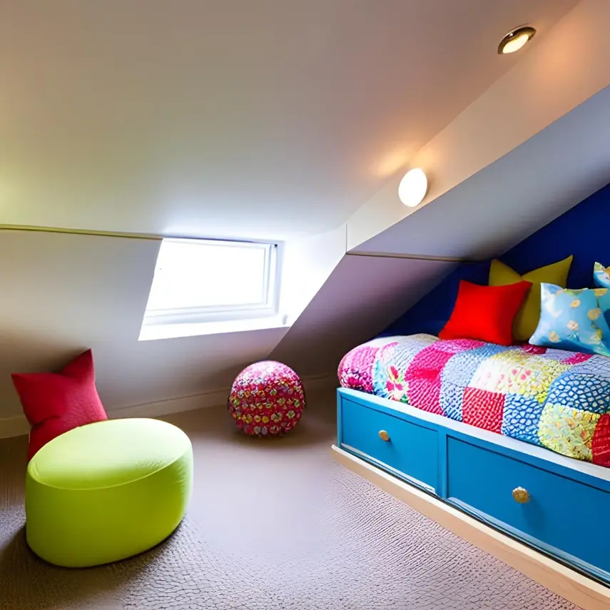 low ceiling small attic room ideas 20