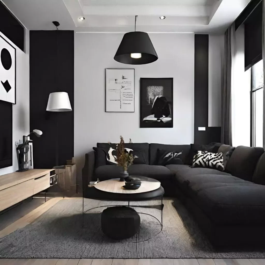 black living room 17