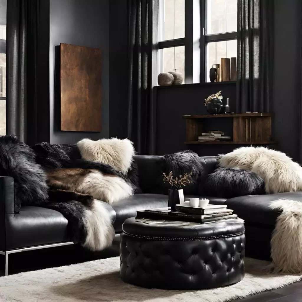 black living room