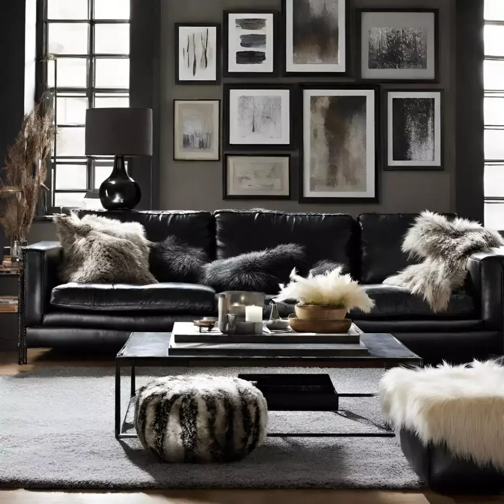 black living room