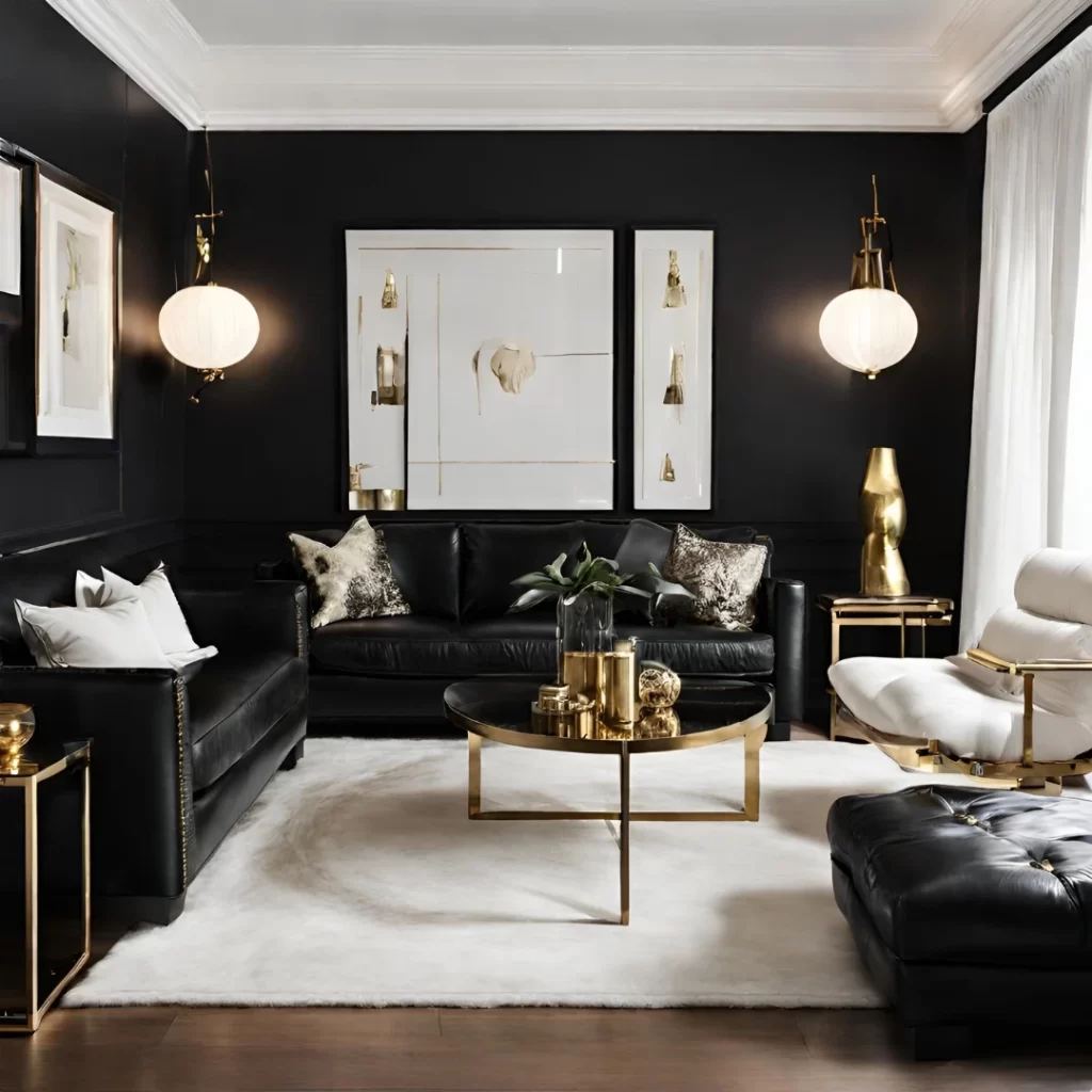 black living room