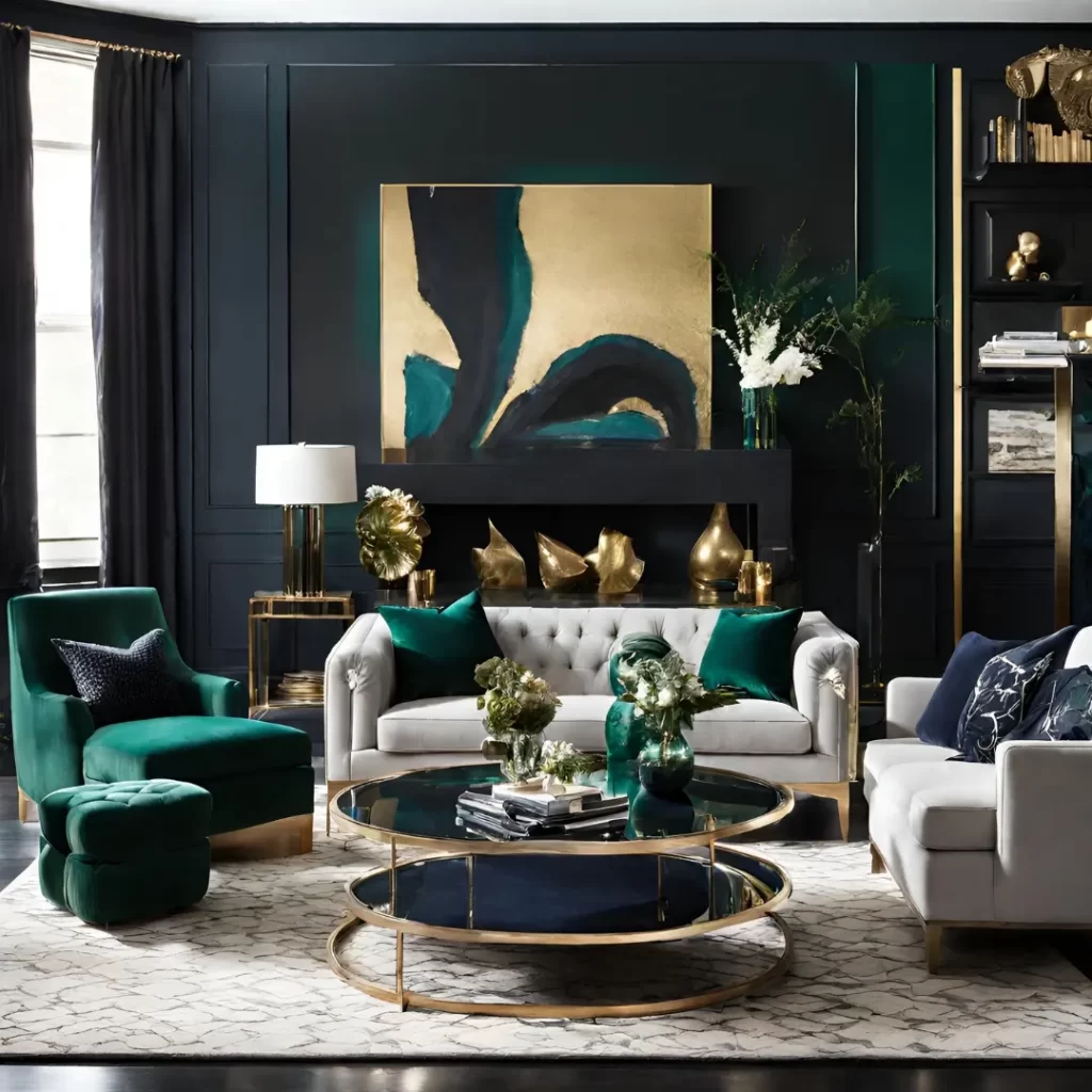 black living room