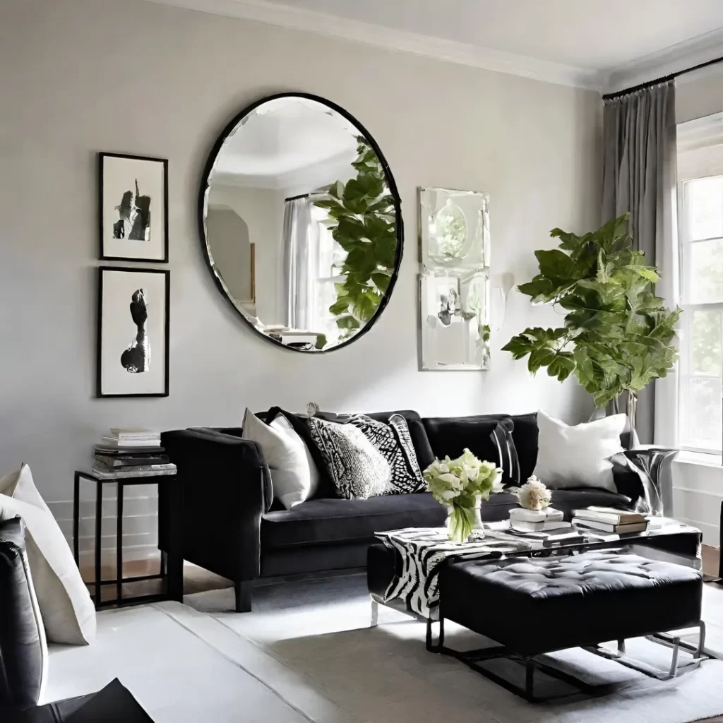 black living room