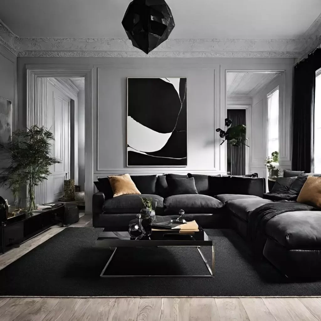 black living room 63