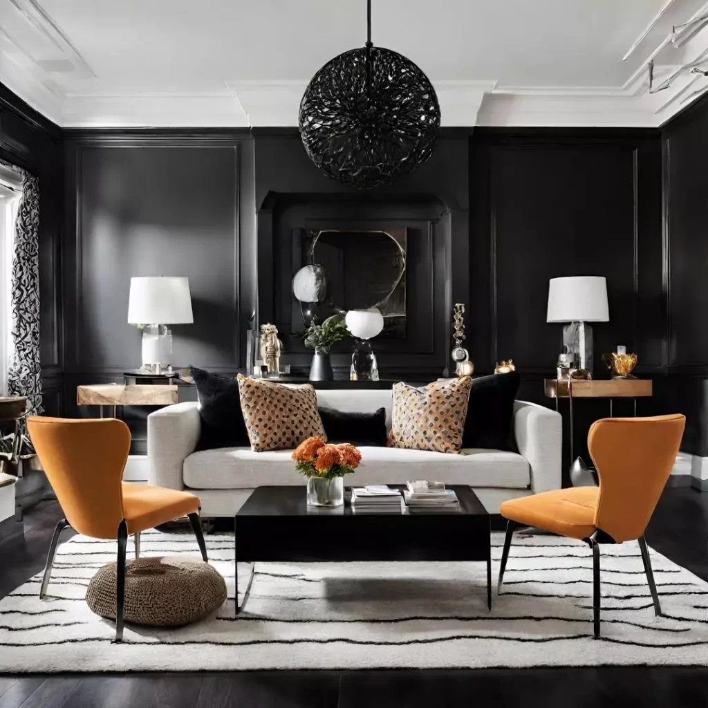 black living room 65