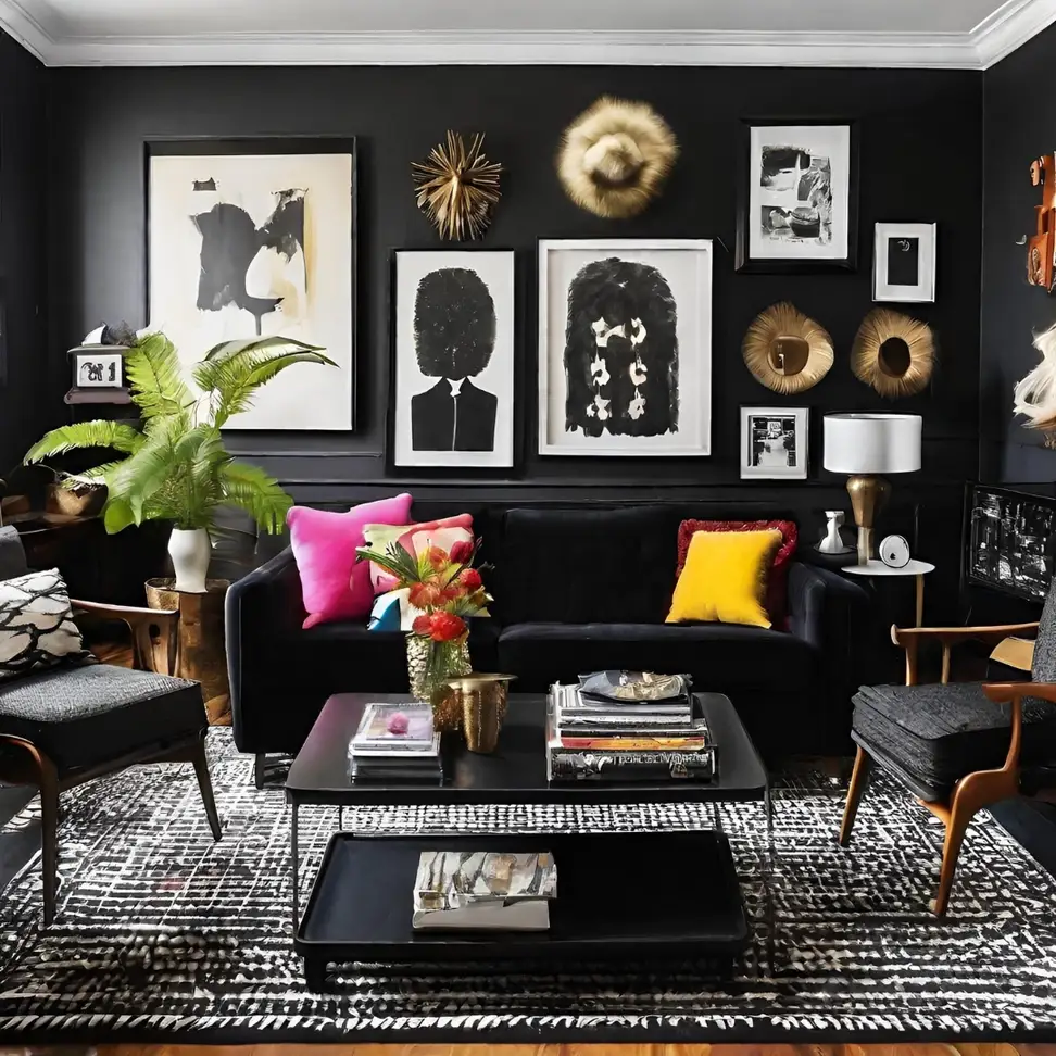 How to Craft a Captivating Black Living Room That Speaks Volumes of ...